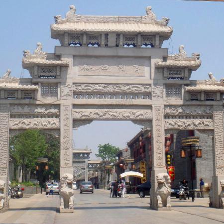 石雕門(mén)樓牌坊 石雕青石門(mén)樓